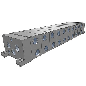 SMC VV5FS4-10-031-03F VFS4000 Series 5 Port Solenoid Valve 5 Port Pilot Operated Solenoid Valve Manifold Specifications Non Plug-in Type