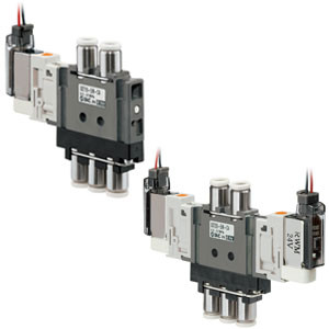 SMC S0716S-6M-C4 S0700 Series 5 Port Solenoid Valve Plug Lead Type Body Ported Single Unit