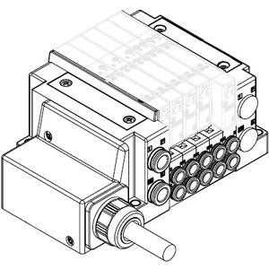 SMC SS5Y3-10L33-02BS-N7A SY3000·5000·7000 Series Series Plug-in Connector Connecting Base Lead Wire Type 10L/11L