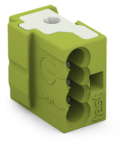 Wago 243-724 4-conductor modular PCB connector; for individual solder pins; 0.8 mm ; Pin spacing 5.75 mm; 1-pole; light green Wago 243-724 4-conductor modular PCB connector; for individual solder pins; 0.8 mm ; Pin spacing 5.75 mm; 1-pole; light green