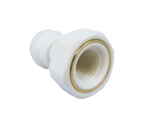John Guest CI451222W White Acetal Female Adapter NPTF Thread Stem OD 3/8 x Thread NPTF 1/4 Pack of 10 John Guest CI451222W White Acetal Female Adapter NPTF Thread Stem OD 3/8 x Thread NPTF 1/4 Pack of 10
