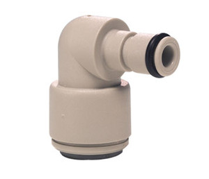 John Guest NC356-02 Gray Acetal Dispensing Valve Elbow 3/8 Tube OD - 3/8 Stem OD Pack of 10