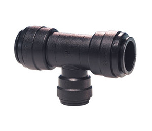 John Guest NC869 Metric to Inch Tee Adapter 15mm Tube OD - 3/8 Tube OD - 3/8 Tube OD Branch   Bag of 400