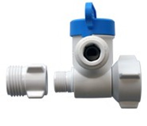 John Guest PASVPP6 Polypropylene Angle Stop Adapter Valve, 1/2 x 3/8 x 3/8 John Guest PASVPP6 Polypropylene Angle Stop Adapter Valve, 1/2 x 3/8 x 3/8