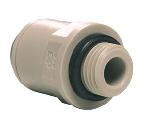 John Guest PI010812S Gray Acetal Male Connector 1/4 x 1/4 BSPP Bag of 10