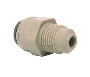 John Guest PI0112F4S Gray Acetal Flare Male Connector 3/8 x 1/4 MFL Thread Bag of 10