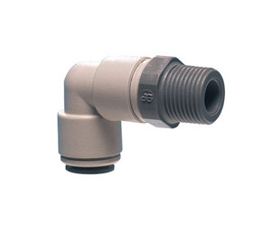 John Guest PI091222S Gray Acetal Swivel Elbow 3/8 x 1/4 NPTF Bag of 10