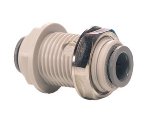 John Guest PI1208S Gray Acetal Bulkhead Union 1/4 Bag of 10 John Guest PI1208S Gray Acetal Bulkhead Union 1/4 Bag of 10
