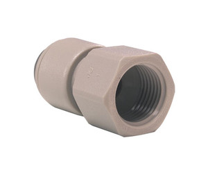 John Guest PI450822S Gray Acetal Female Connector 1/4 x 1/4 NPTF  Bag of 10