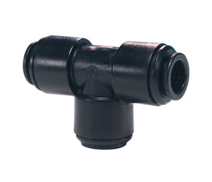 John Guest PM0204E Black Acetal Union Tee, 4mm Bag of 10