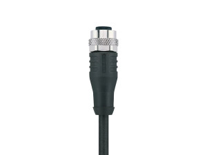 SensoPart CL4 FG-E-5m-PVC Connector cable M12, straight, hex-nut width across flat 14 stainless steel, IP 67/IP 69 K, 5m, PVC