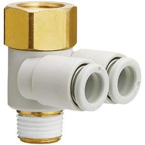 SMC 10-KQ2ZF10-03NS 10-KQ2ZF Series Clean Series Metric Size One-touch Fittings Branch Universal Female Elbow(Sealant)