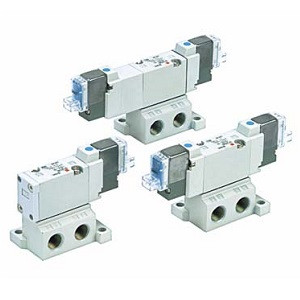 SMC 10-SYJ3143T-6LZ-M5 10-SYJ3000 Series Clean Series 5 Port Solenoid Valve Rubber Seal Base Mounted Single Valve