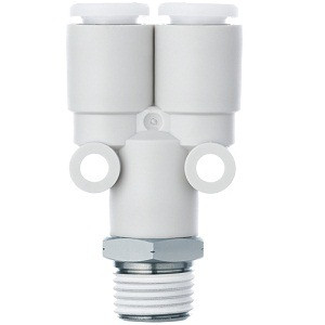 SMC KQ2U08-02GS KQ2U-G Series Metric Size One-touch Fittings Stainless Steel Branch "Y" Connection Thread R