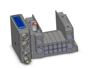 SMC SS5Y3-12SEAN-05DS-N 4/5 port solenoid valve ss5y3 5 sta manifold base