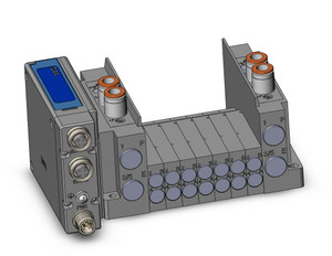 SMC SS5Y3-12SEBN-07B-N 4/5 port solenoid valve ss5y3 7 sta manifold base