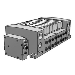 SMC VV5QC41-05C8SDA3N VQC4000 Series 5 Port Solenoid Valve Base Mounted Plug-in Unit S Kit (Serial Transmission Kit)