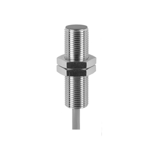 Baumer IFRM 12P3702/L (10229700) | PNP NC Inductive Proximity Sensor, 12mm Flush Mount, 4mm Range, 2m Cable, 40mm Body, Brass Nickel Plated, IP67
