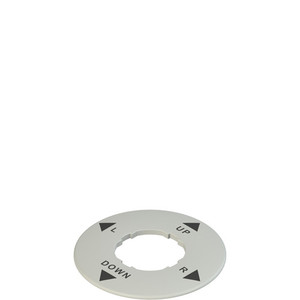 Pizzato VE TF32A9130 Circular Grey Plate with Directional Inscription "UP, R, DOWN, L" - 60mm Diameter