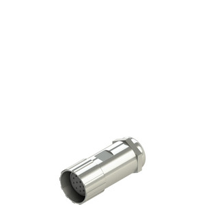 Pizzato VF CBSM12TC07 M23 Straight Metallic Female Connector, 12 Poles, Crimp Connection, Cable-Free