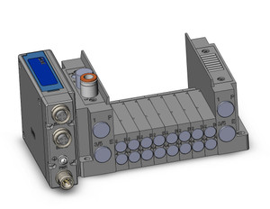 SMC SS5Y3-12SDBN-08DS-N 4/5 port solenoid valve ss5y3 8 sta manifold base