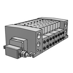 SMC VV5QC41-08N11FLD0 VQC4000 Series 5 Port Solenoid Valve Base Mounted Plug-in Unit L Kit (Lead Wire Kit) Manifold IP67 Compliant