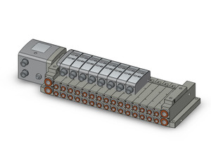 SMC SS5V2-W10S1NWD-15B-C6 4/5 port solenoid valve ss5v 15 station manifold, tie-rod base