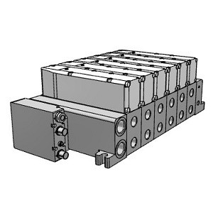SMC VV5QC51-0404NSEB VQC5000 Series 5 Port Solenoid Valve Base Mounted Plug-in Unit S Kit (Serial Transmission Kit)