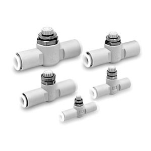 SMC AS1001FG-07-X21 AS-FG Series Speed Controller With One-touch Fittings Stainless Steel Series In-line Type