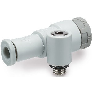 SMC JAS-LEB07-N01S JAS Series Speed Controller with One-touch Fitting Compact Type Elbow Type Push-lock Type