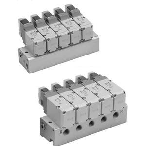 SMC VV3P3-42-023-02 VV3P*-42 VP300/500/700 Series Rubber Seal/3 Port/Pilot Poppet Type Manifold, Individual Exhaust,Type 42