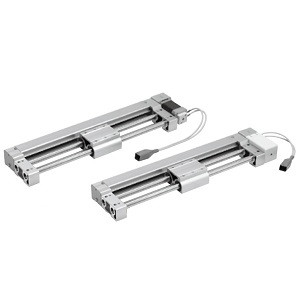 SMC LEL25MT-400R LEL Series Electric Actuator/Guide Rod Slider Belt Drive Step Motor (Servo 24 VDC)