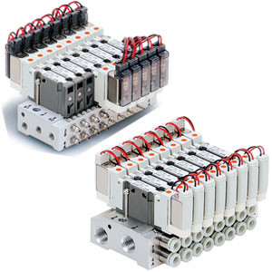 SMC SS0755-04C3C S0700 Series 5 Port Solenoid Valve Plug Lead Type Base Mounted Manifold Bar Base Individual Wiring
