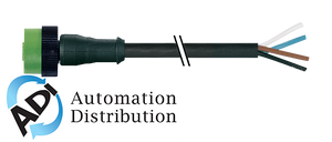 Murrelektronik 7050-12221-6340030 mq12 female 0?? with cable, pur 4x0.34 bk ul/csa+drag chain 0.3m