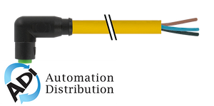 Murrelektronik 7000-08241-0100300 m8 female 90?? snap-in with cable, pvc 3x0.25 ye ul/csa 3m
