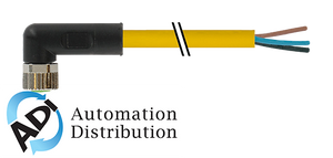 Murrelektronik 7700-08081-U030150 m8 female 90?? with cable, tpe 3x22awg ye ul/csa, itc/pltc 1.5m