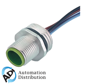 Murrelektronik 7000-13521-9020100 m12 male flange plug a coded front mount, pvc-wires 5x0.34 1m