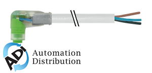 Murrelektronik 7000-08281-2300300 m8 female 90?? snap-in with cable led, pur 3x0.25 gy ul/csa+drag chain 3m