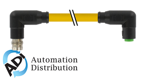 Murrelektronik 7000-88201-0200030 m8 male 90?? / m8 female 90?? snap-in, pur 3x0.25 yellow, 0.3m