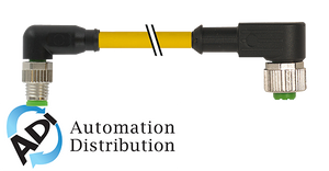 Murrelektronik 7000-88321-0200030 m8 male 90?? / m12 female 90??, pur 3x0.25 yellow, 0.3m