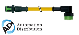 Murrelektronik 7050-40121-0140150 mq12 male 0?? / mq12 female 90??, pvc 4x0.34 ye ul/csa 1.5m