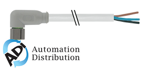 Murrelektronik 7014-08081-2100500 m8 female 90?? with cable f+b, pvc 3x0.25 gy ul/csa 5m