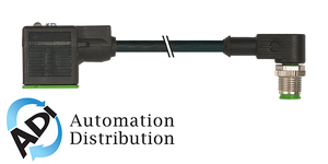 Murrelektronik 7000-40901-6360030 m12 male 90?? / msud valve plug form a 18mm, pur 3x0.75 black ul/csa, drag ch 0.3m