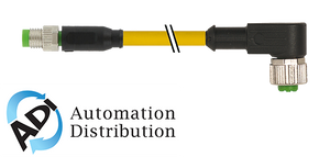 Murrelektronik 7000-88261-0200030 m8 male 0?? / m12 female 90??, pur 3x0.25 yellow, 0.3m