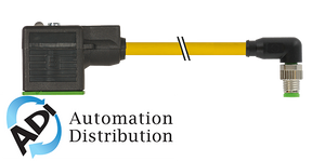 Murrelektronik 7000-88771-0130200 m8 male 90?? 4 pole / msud valve plug form b 10 mm, pvc 3x0.34 yellow, 2m