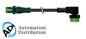Murrelektronik 7050-40141-6250100 mq12 male 0?? / mq12 female 90??, pur 5x0.34 bk ul/csa 1m