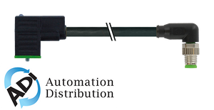 Murrelektronik 7000-88451-6130100 m8 male 90?? / msud valve plug form c 8 mm(small), pvc 3x0.34 black 1m