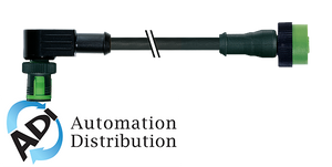 Murrelektronik 7050-40201-6340200 mq12 male 90?? / mq12 female 0??, pur 4x0.34 bk ul/csa+drag chain 2m