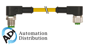 Murrelektronik 7000-40241-0130500 m12 male 90?? / m12 female 90??, pvc 3x0.34 ye ul/csa 5m
