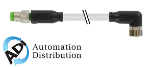 Murrelektronik 7000-88031-2110500 m8 male 0?? / m8 female 90??, pvc 4x0.25 gy ul/csa 5m